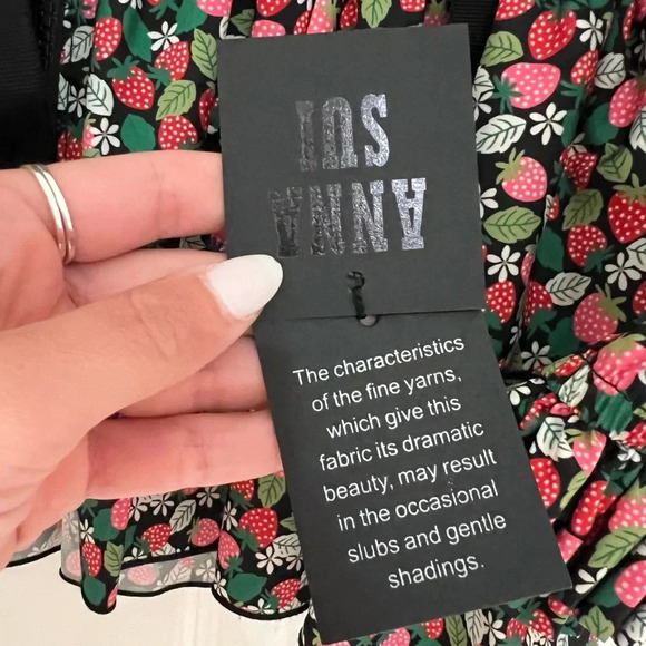 NWT Anna Sui Strawberry Print Windbreaker Jacket Blouse - Picture 5 of 10